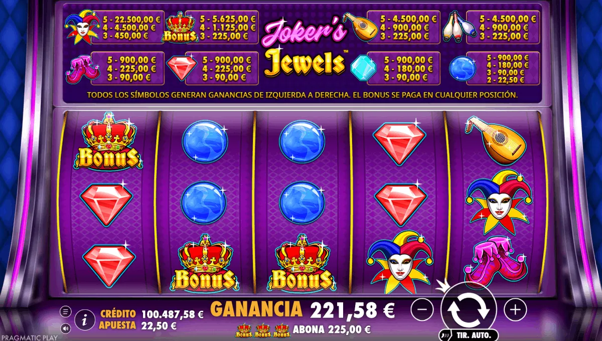 Joker jewels slot demo mode